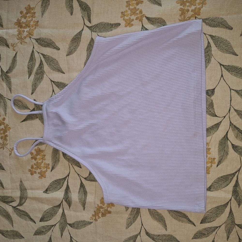 J. Crew Lavender Striped Crop Top